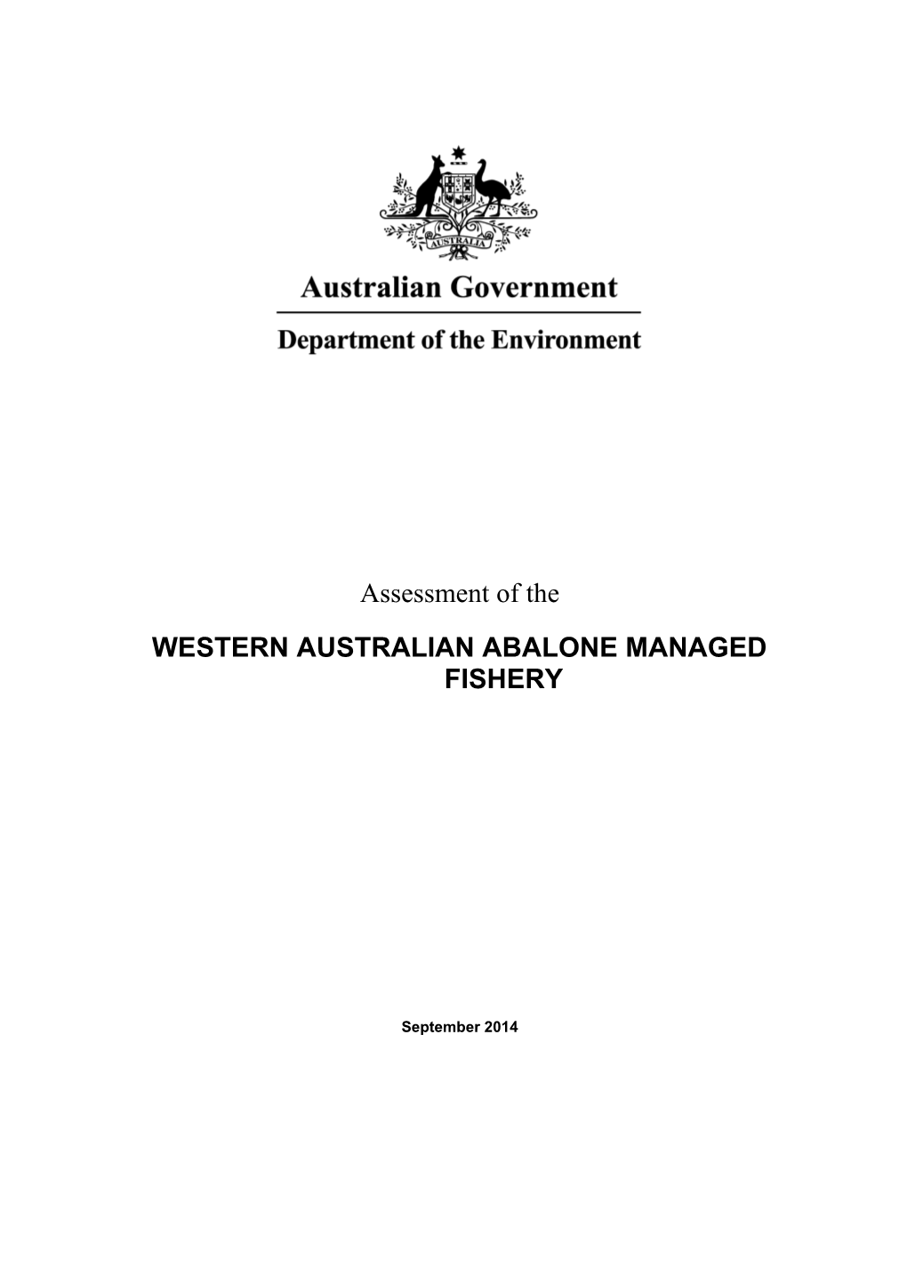 Assessment of the Western Australian Abalone Managed Fishery