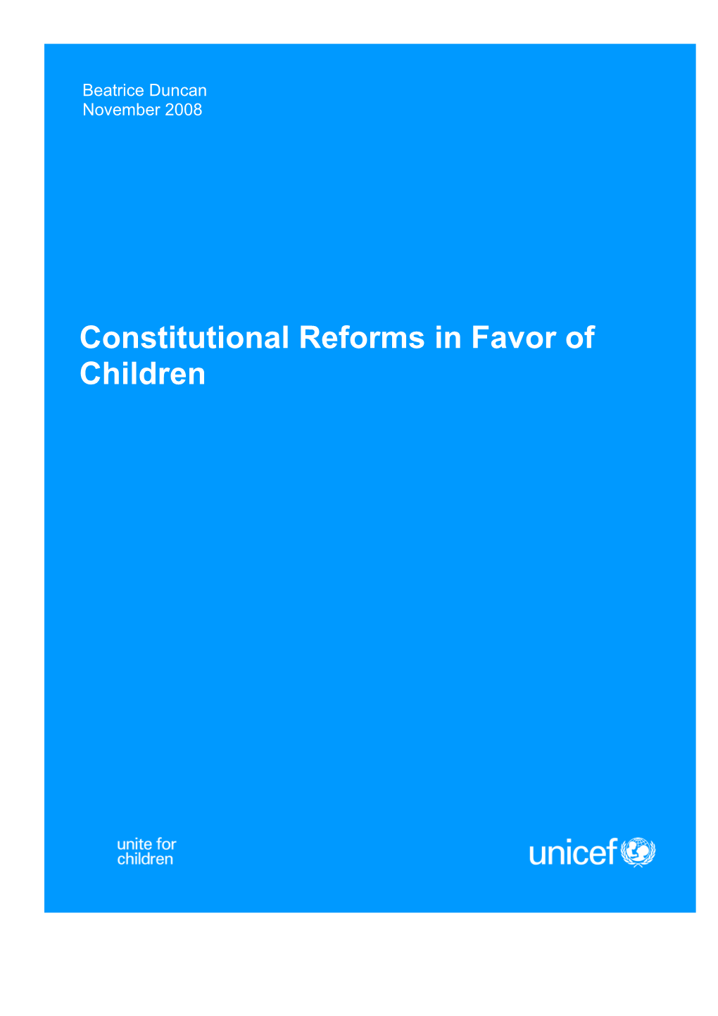Constitutional Reforms in Favour of Children 1
