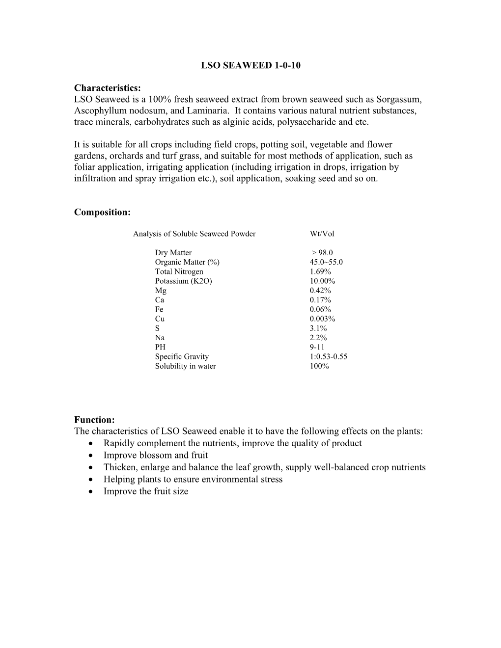 Solugle Seaweed Powder