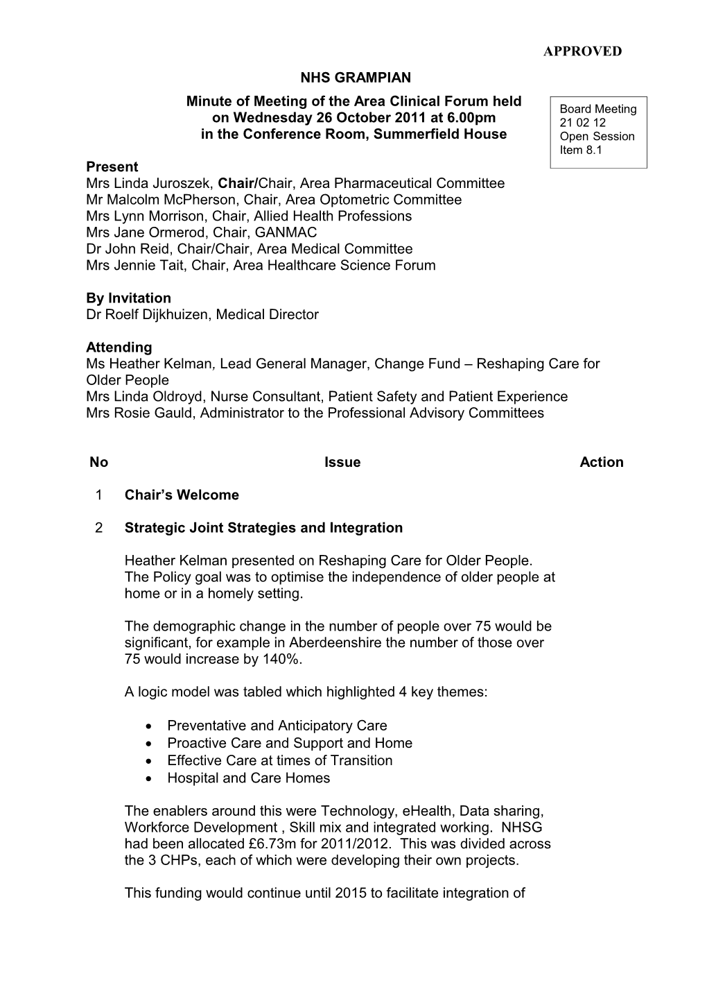 Item 8.1 for 21 Feb 2012 ACF Minute 26 Oct 2011