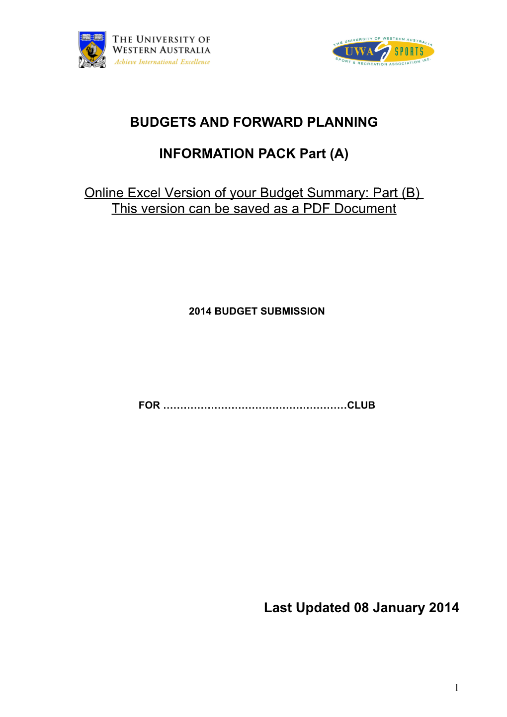 Budgets and Grants
