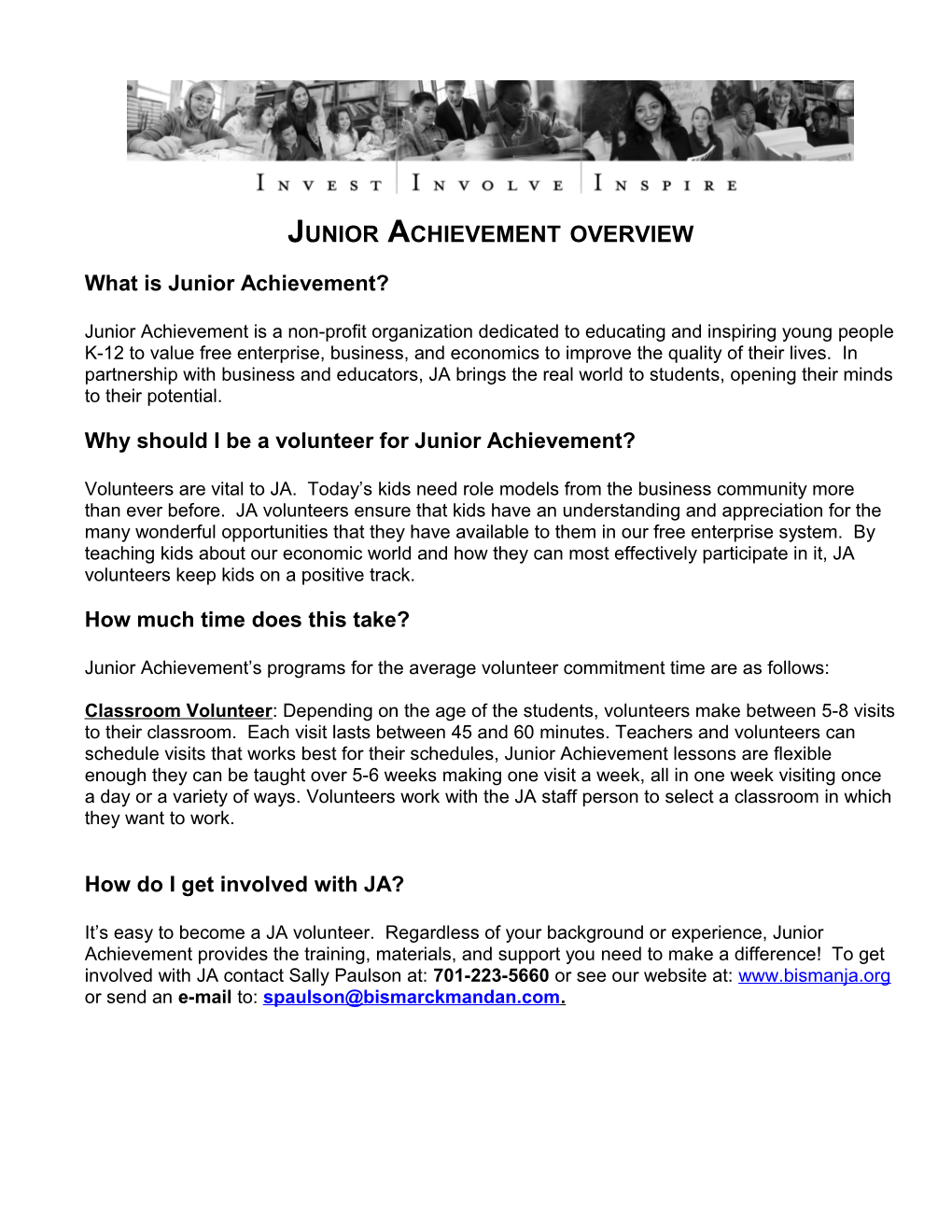 Junior Achievement Overview