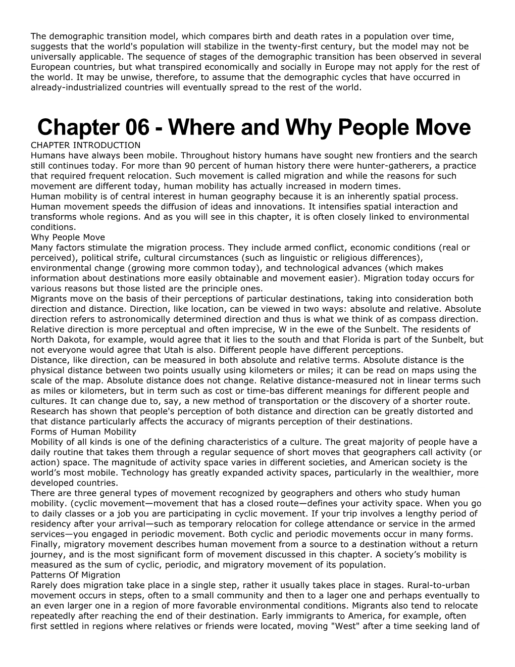 Chapter 04 - Fundamentals of Population: Location, Distribution and Density