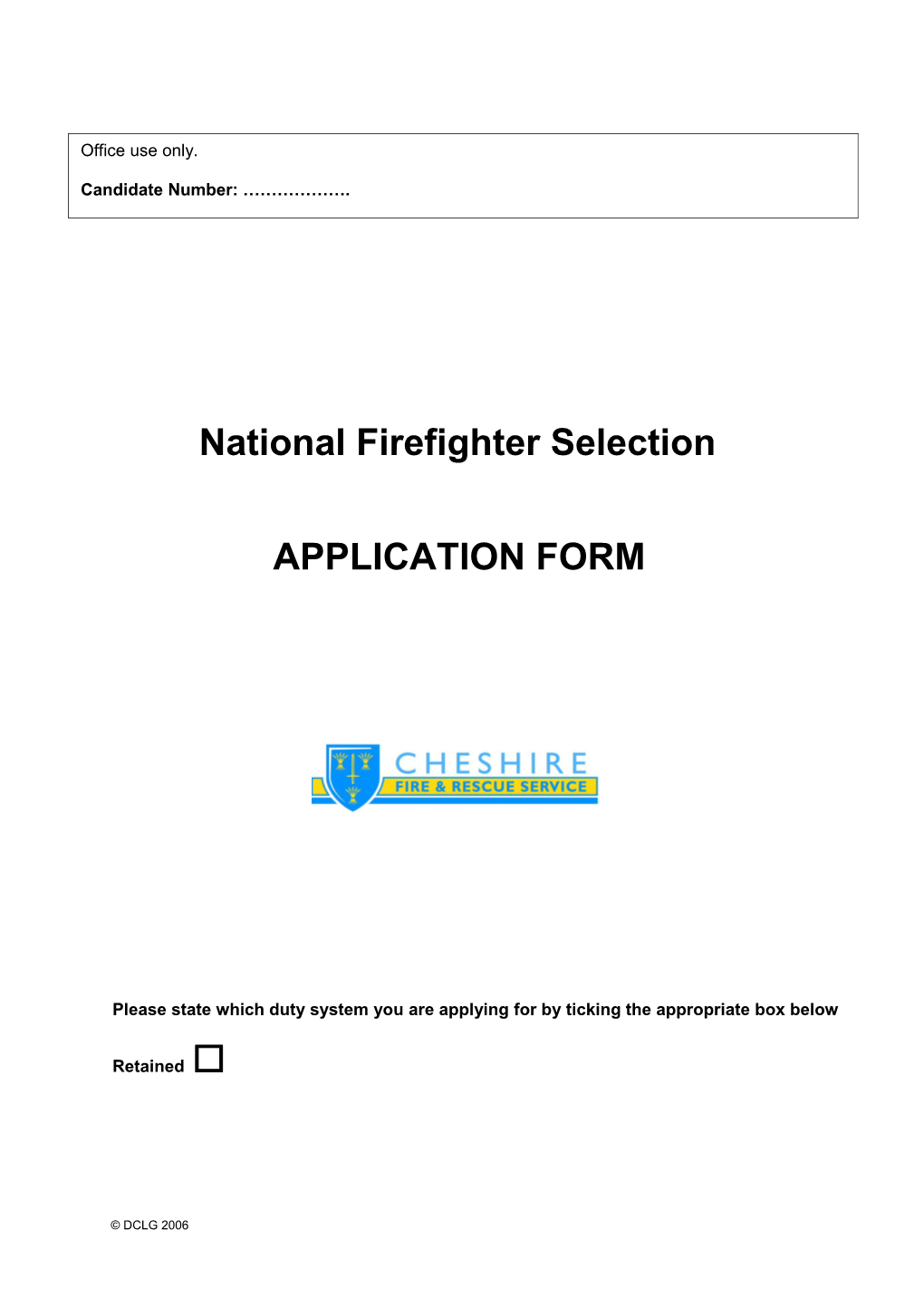 Initial Application Form