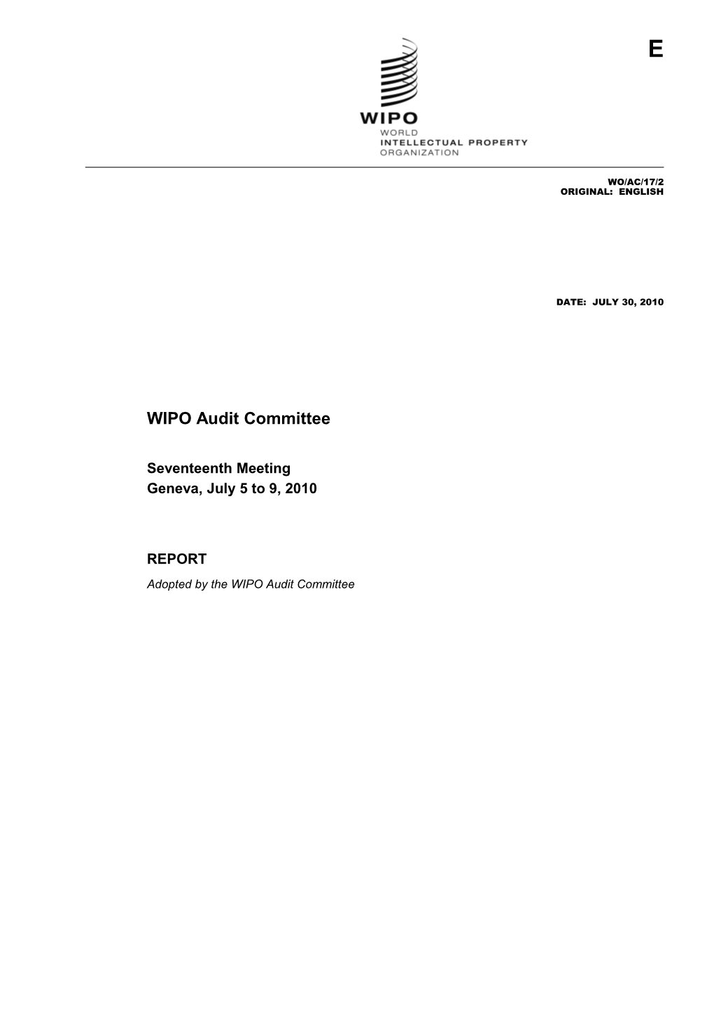 WIPO Audit Committee