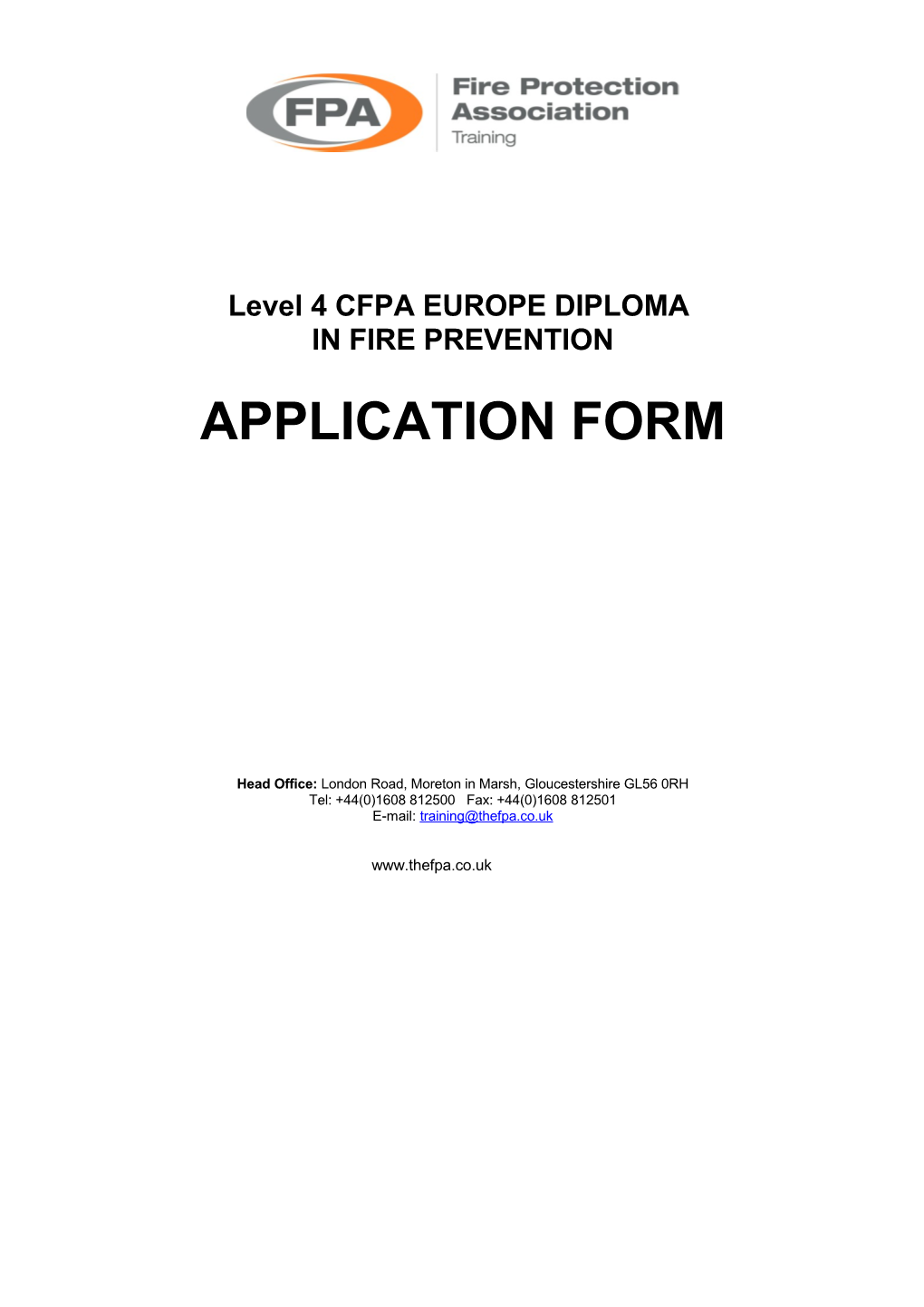 Level 4 CFPA EUROPE DIPLOMA