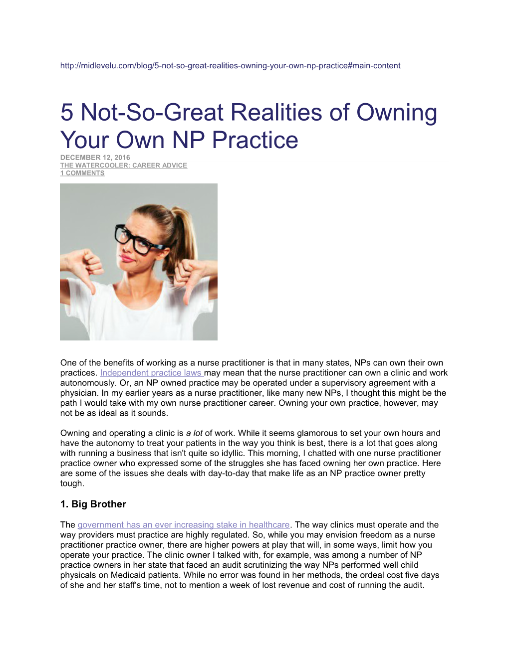 5 Not-So-Great Realities of Owning Your Own NP Practice