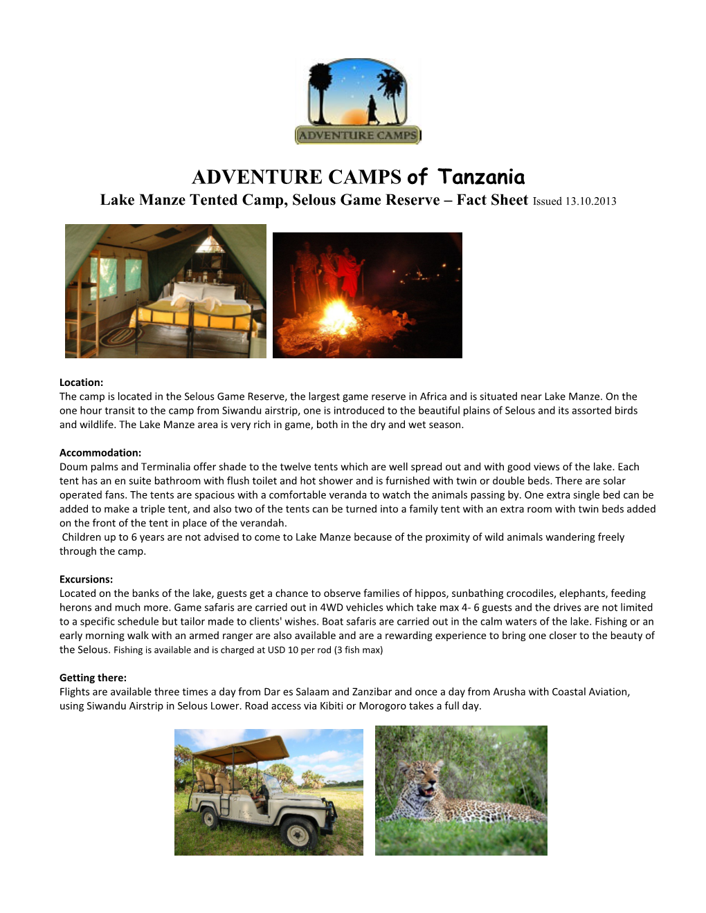 ADVENTURE Campsof Tanzania