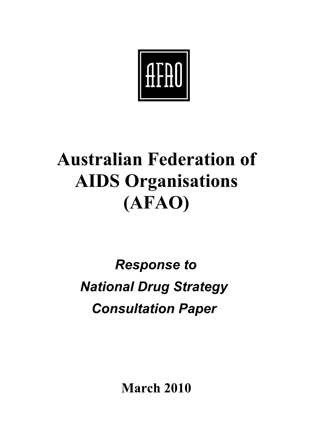 Australian Federation of AIDS Organisations (AFAO)