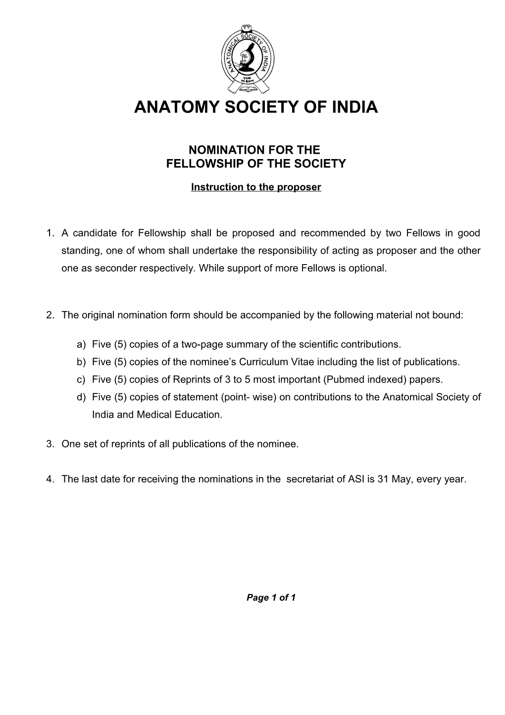 Anatomy Society of India