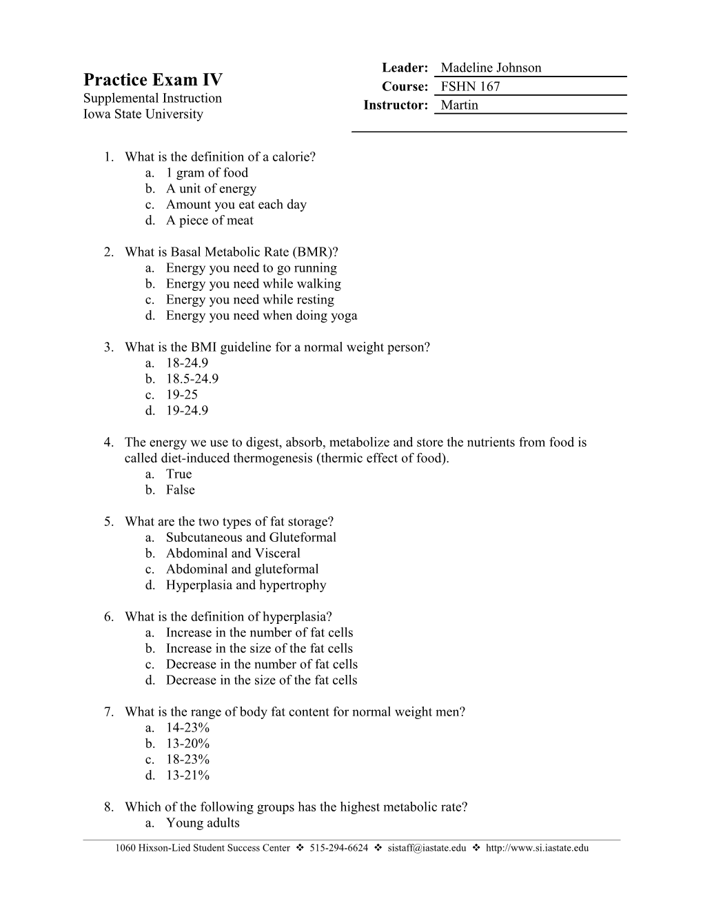 What Is the Definition of a Calorie?