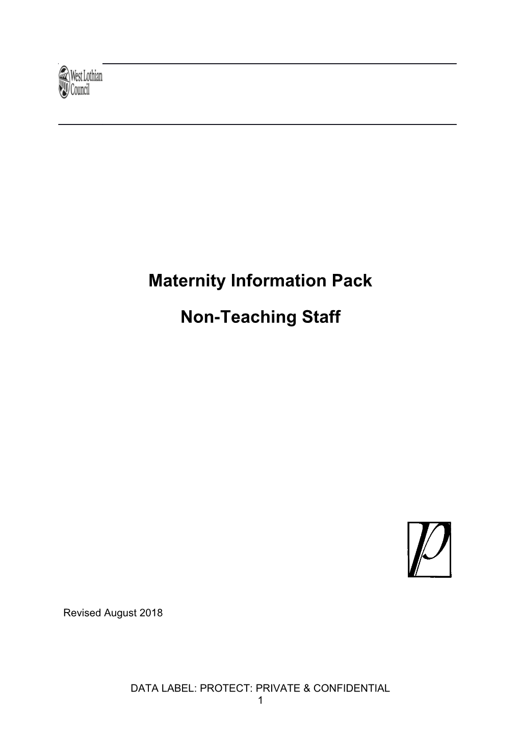Maternity Information Pack (Support Staff) April '03
