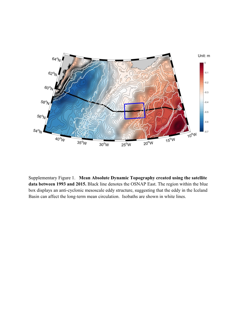 Supplementary Figure 1. Mean Absolute Dynamic Topography Created Using the Satellite Data