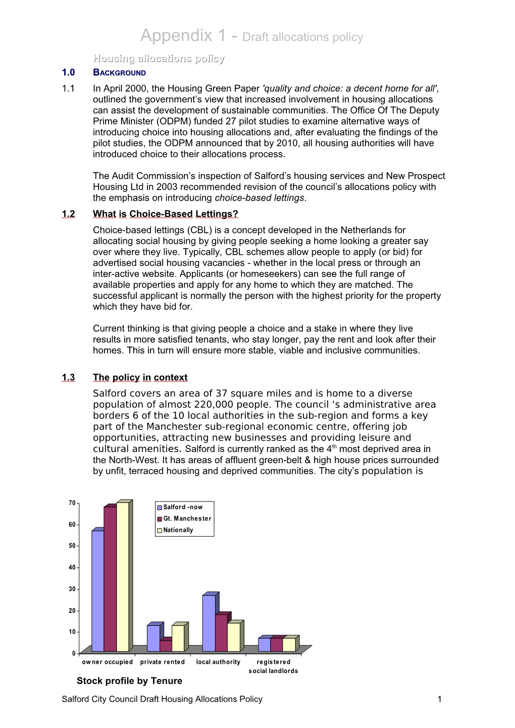 Appendix 1 - Draft Allocations Policy