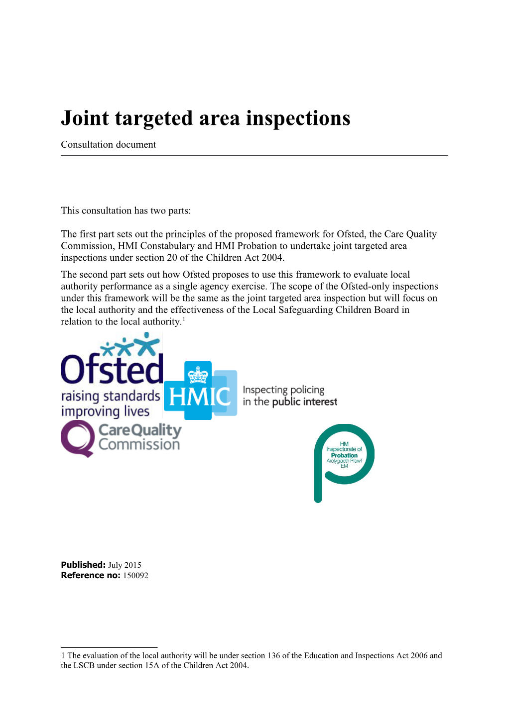 Joint Targeted Area Inspections