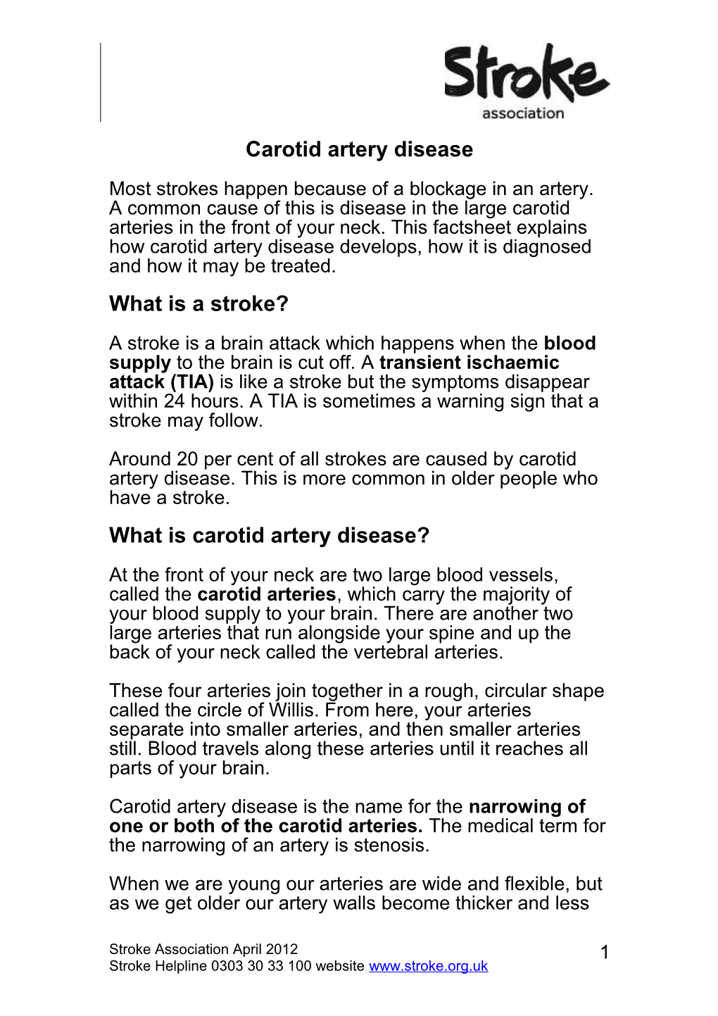 F40 Carotid Artery Disease