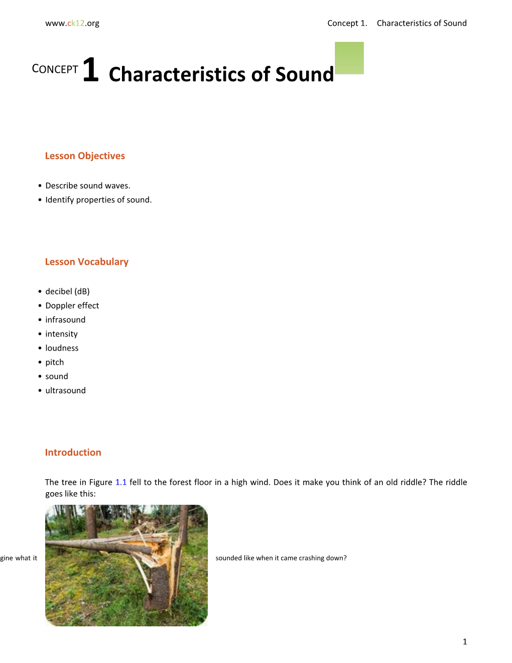 1.Characteristics of Sound