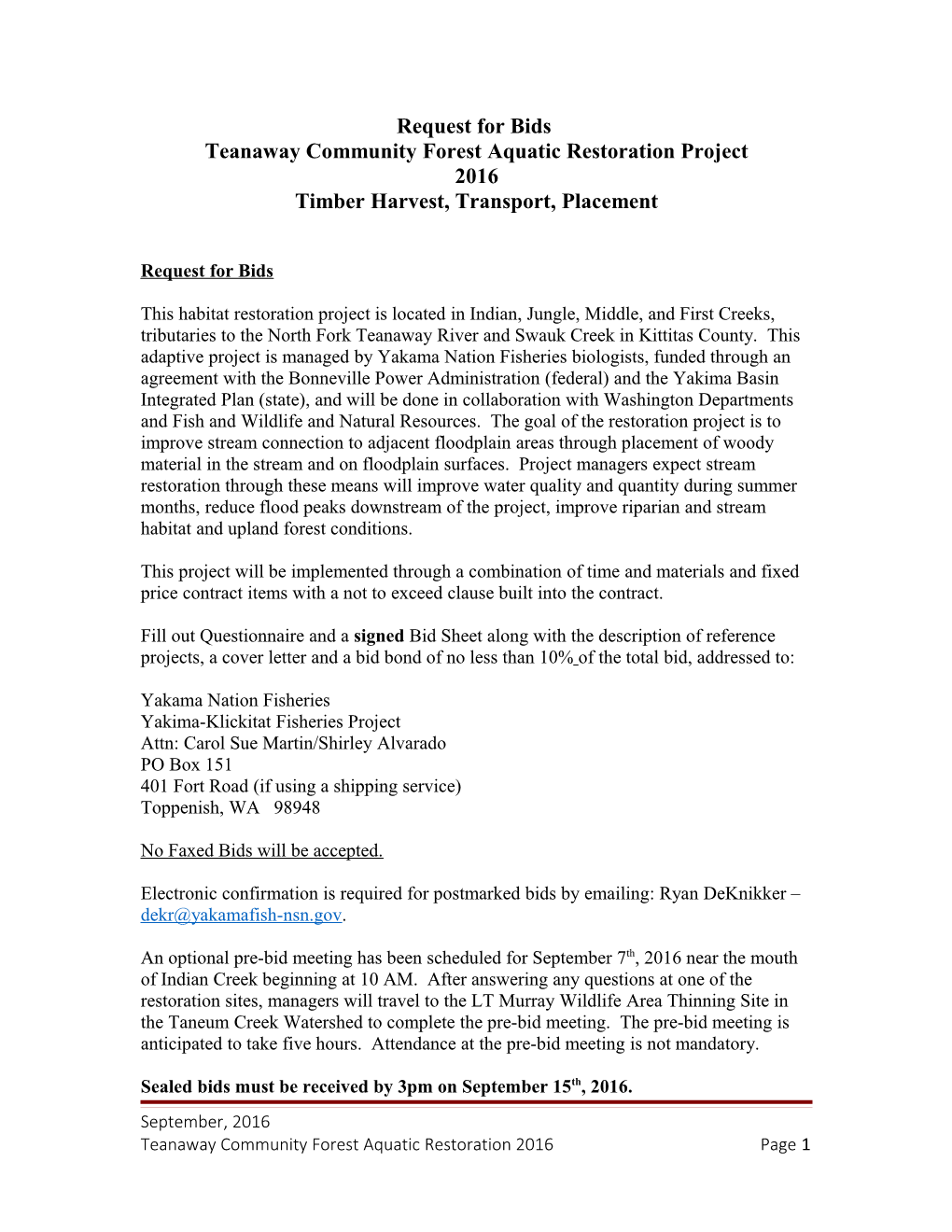 Teanaway Community Forest Aquatic Restoration Project