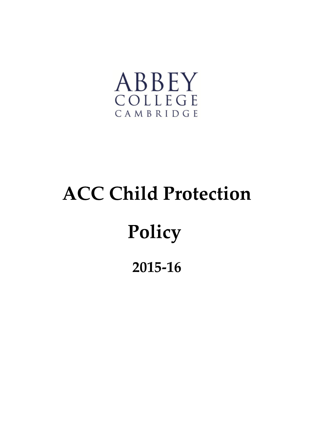 ACC Child Protection Policy 2015-16
