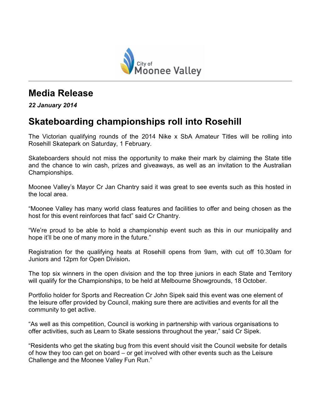 Skateboarding Championships Roll Into Rosehill