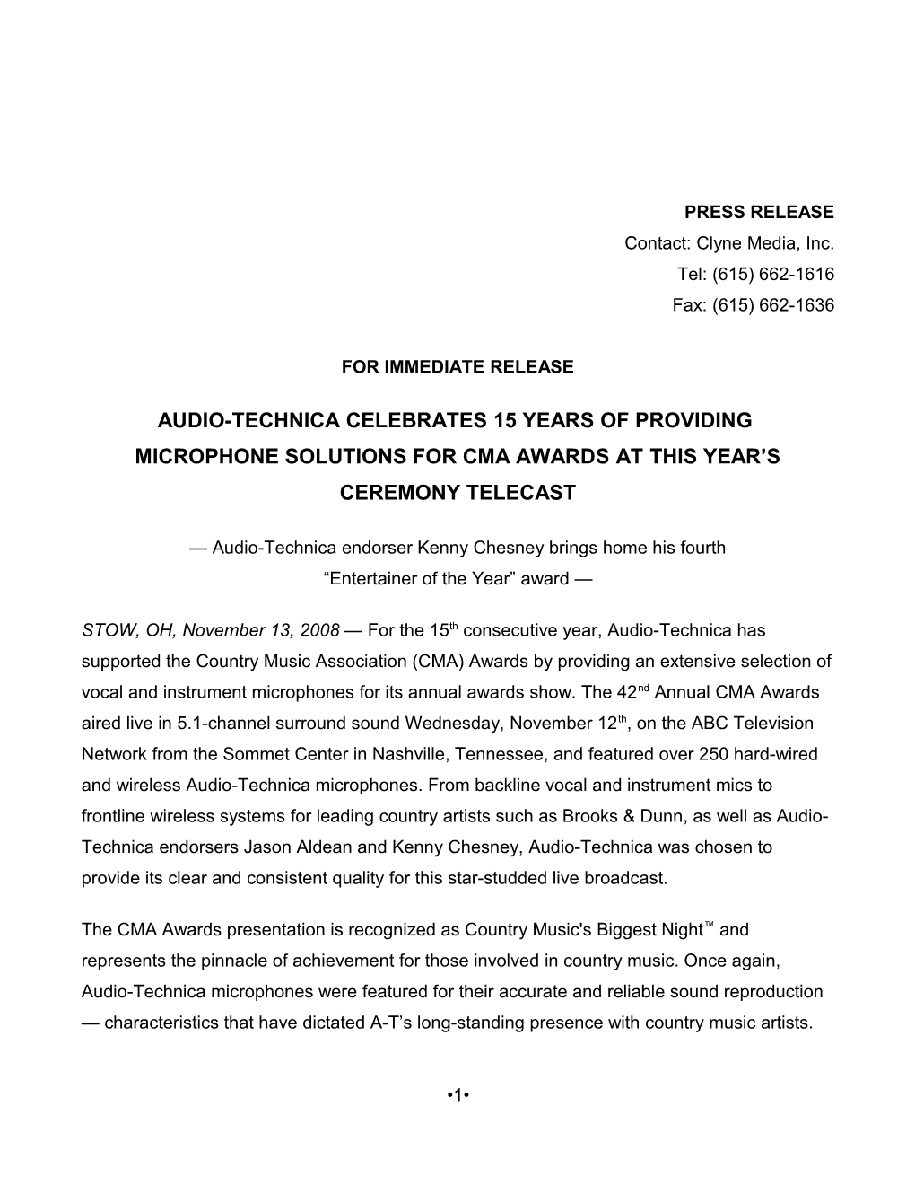 Audio-Technica Celebrates 15 Years of Providing