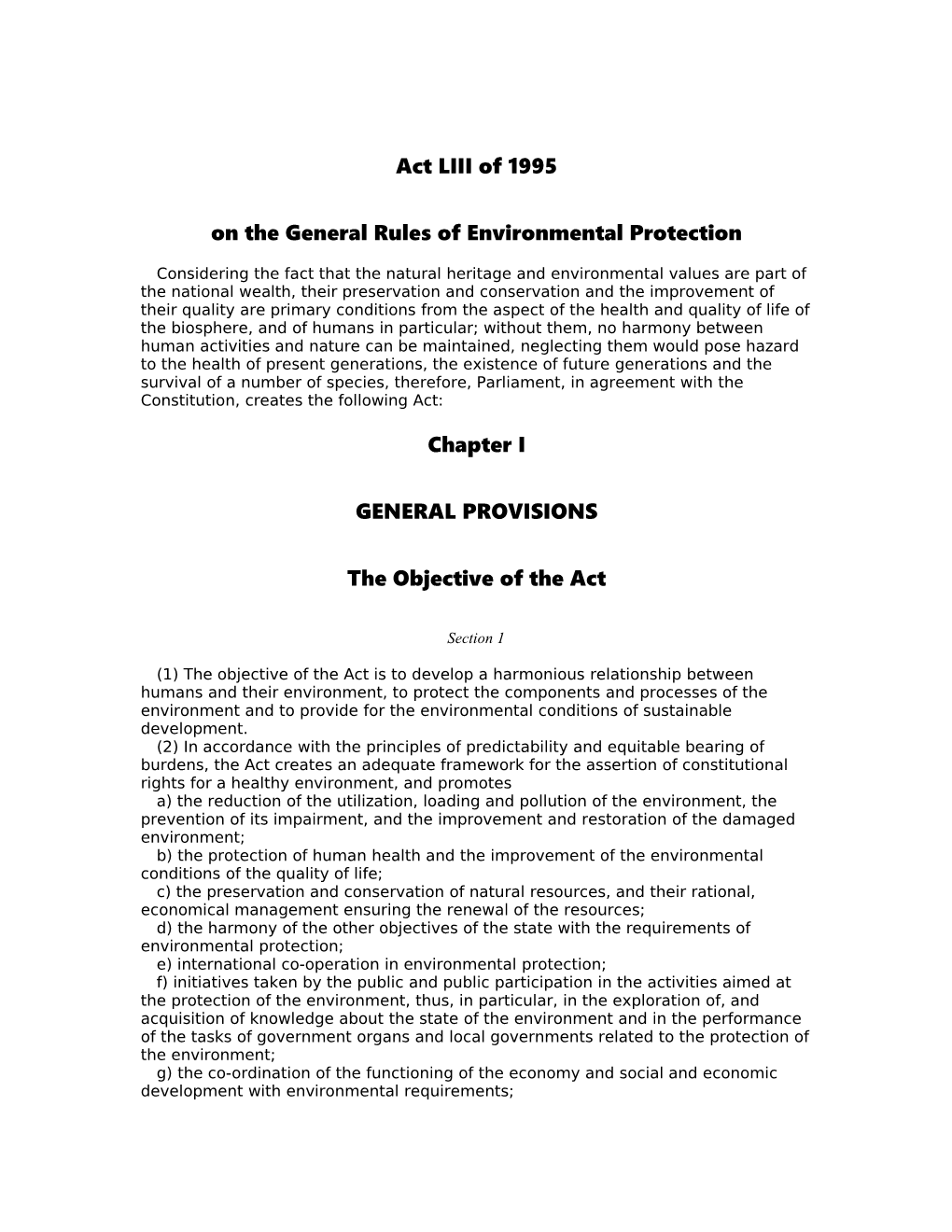 Act LIII of 1995