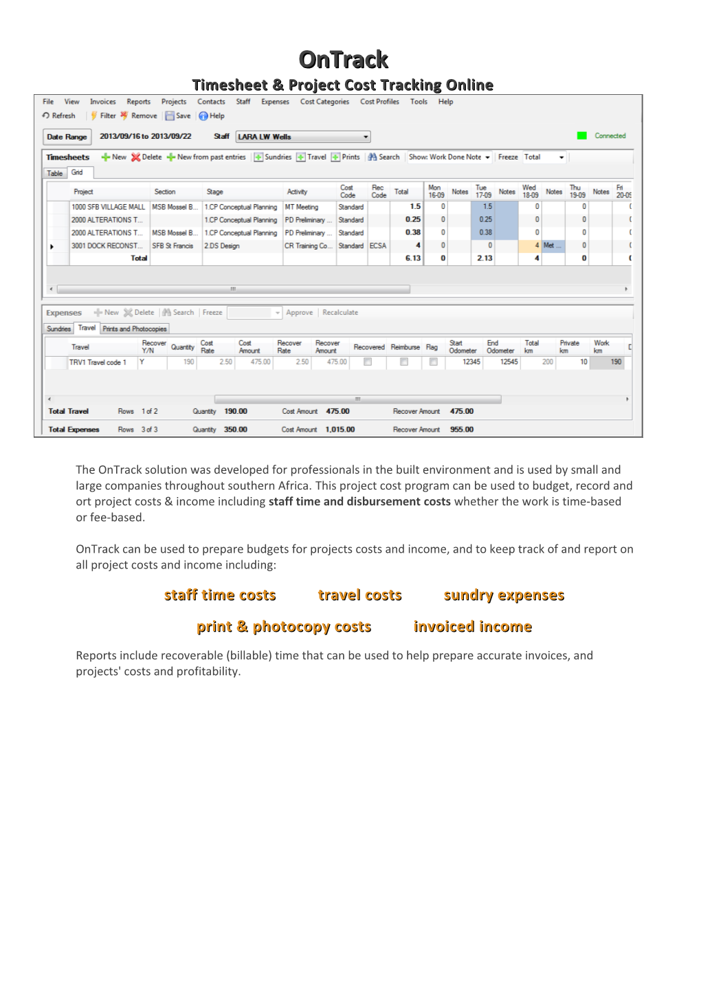 Timesheet & Project Cost Tracking Online