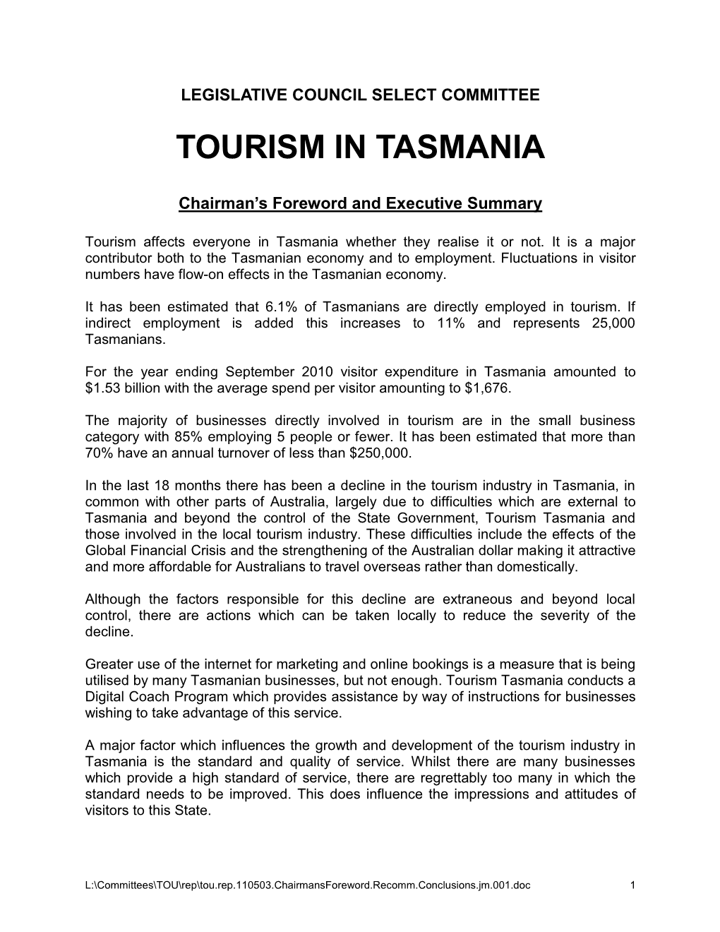 Tourism in Tasmania