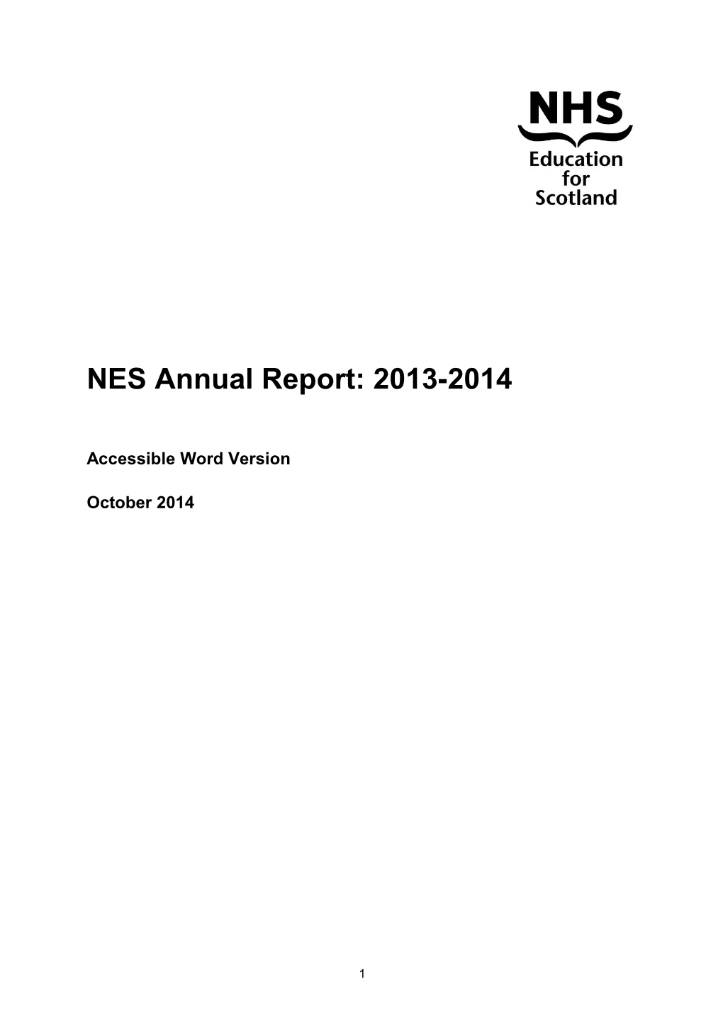 NES Annual Report:2013-2014