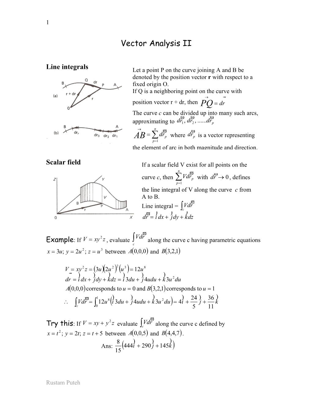 Vector Analysis II