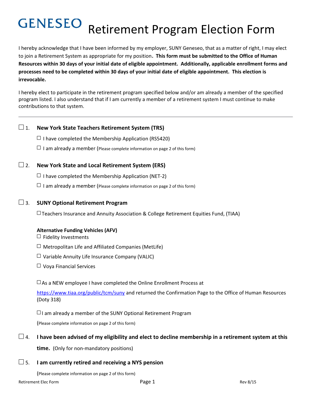 1. New York State Teachers Retirement System (TRS)