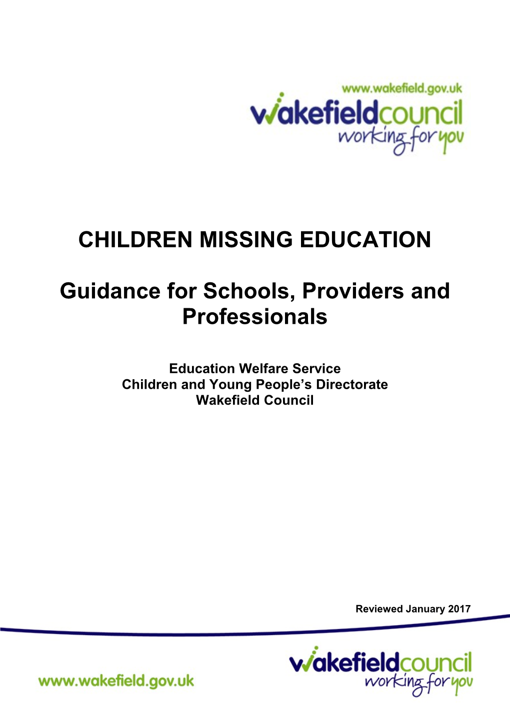 Children Missing Education - Guidance for Schools