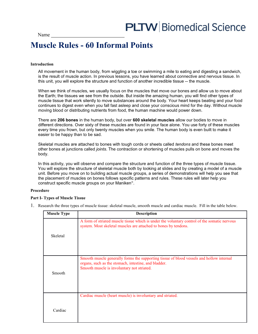 Muscle Rules - 60 Informal Points