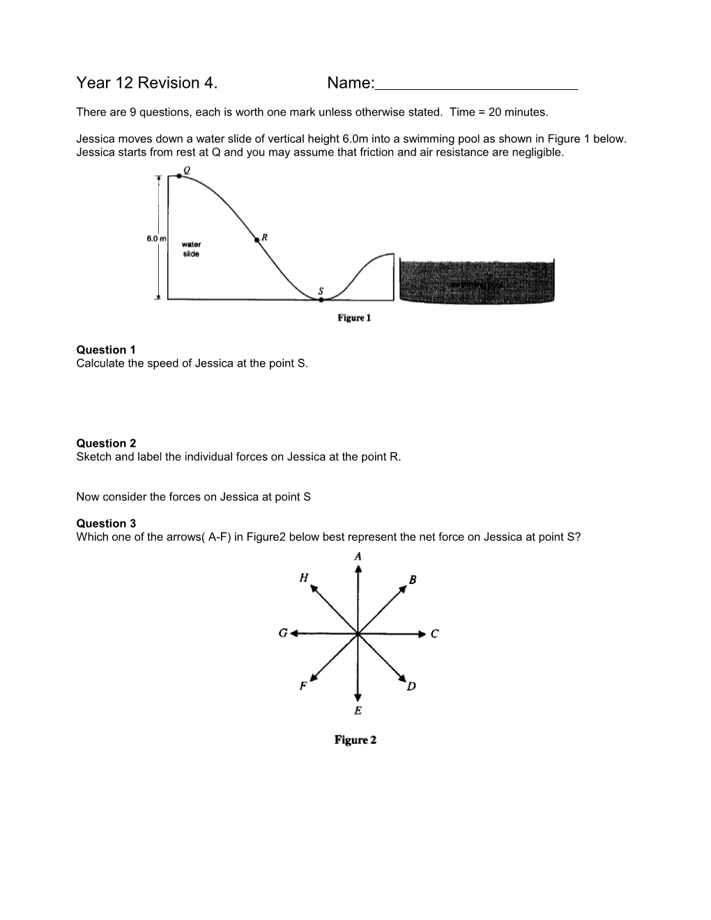 Year 12 Revision Test 3