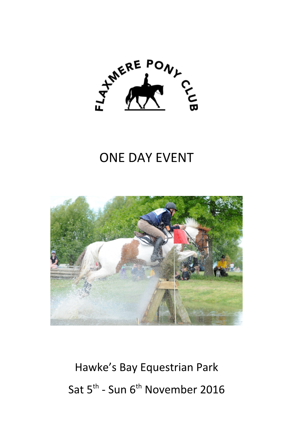 Flaxmere Pony Club Wish to Thank Our Generous Sponsors for Their Support