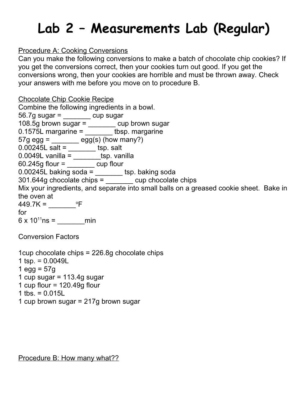 Lab 2 Body Measurements