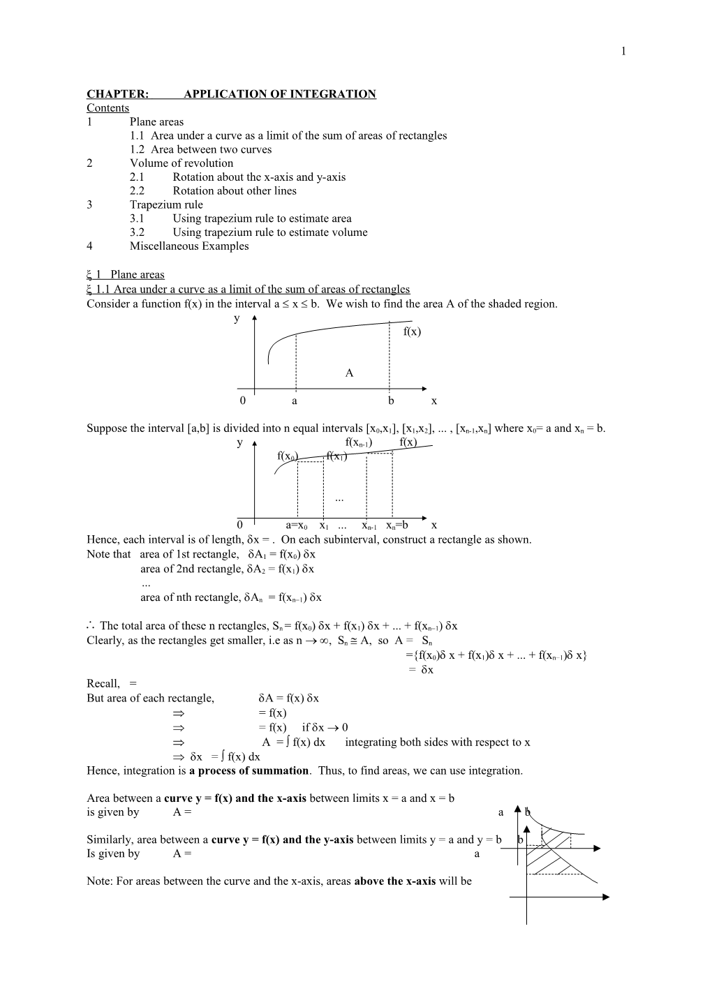 Chapter: Application of Integration