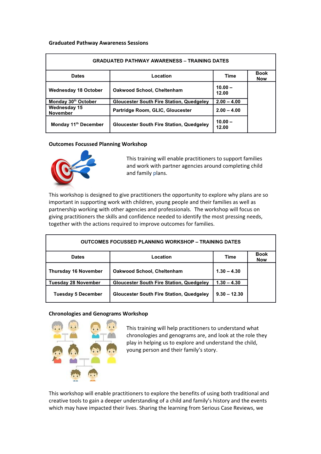 Graduated Pathway Awareness Sessions