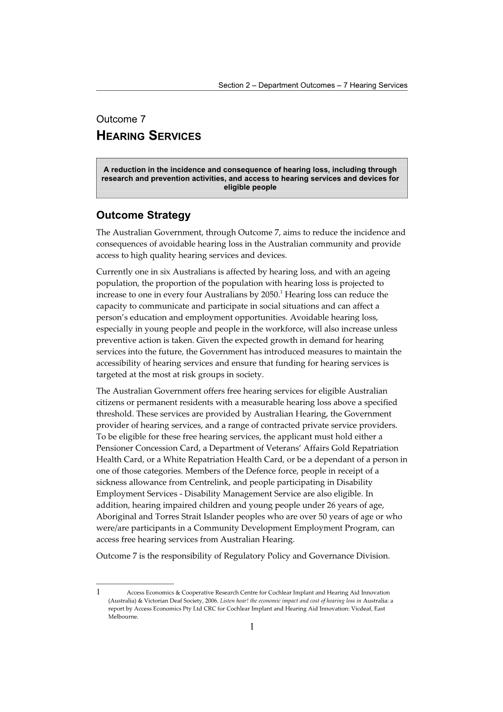 Section2 Department Outcomes 7 Hearing Services