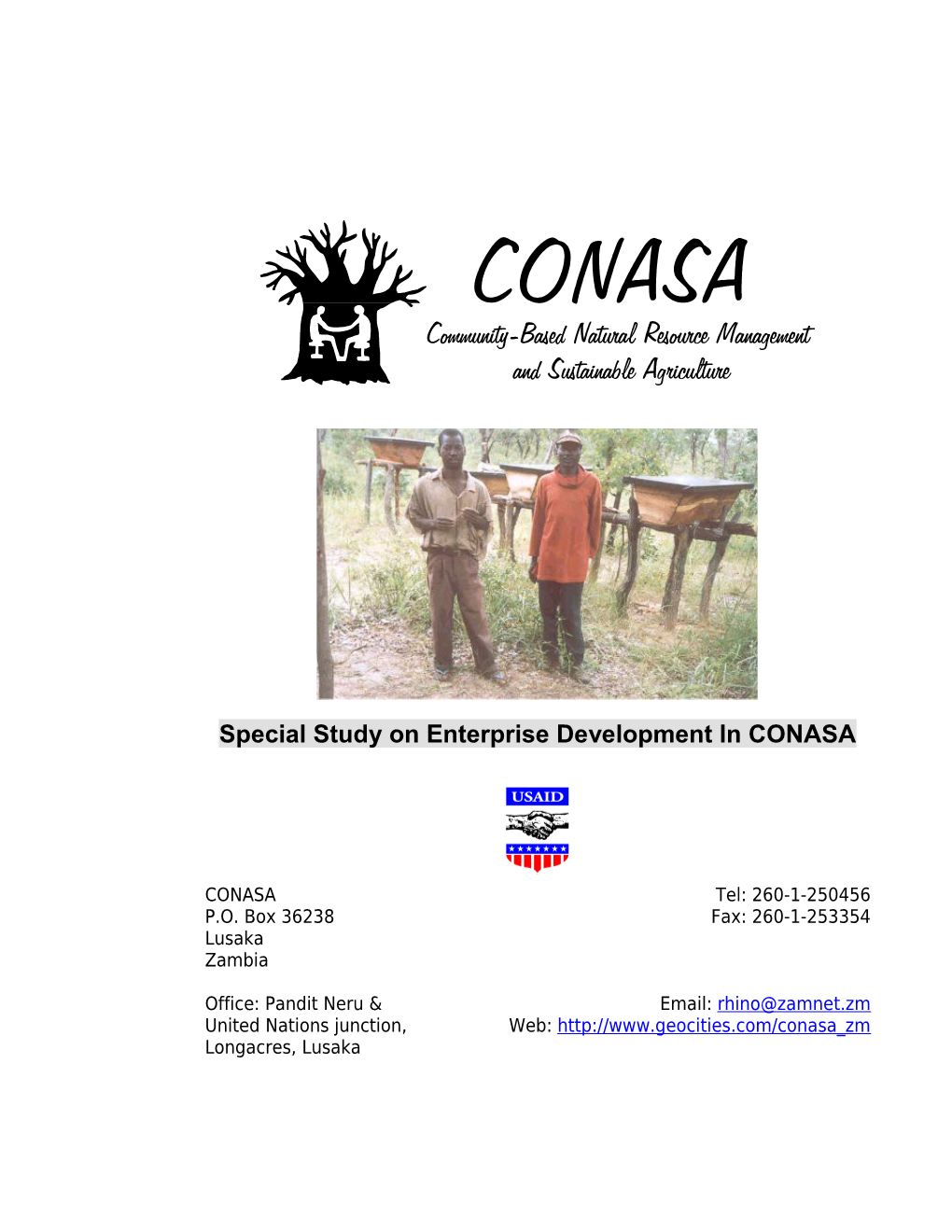 Special Study on Enterprise Development in CONASA