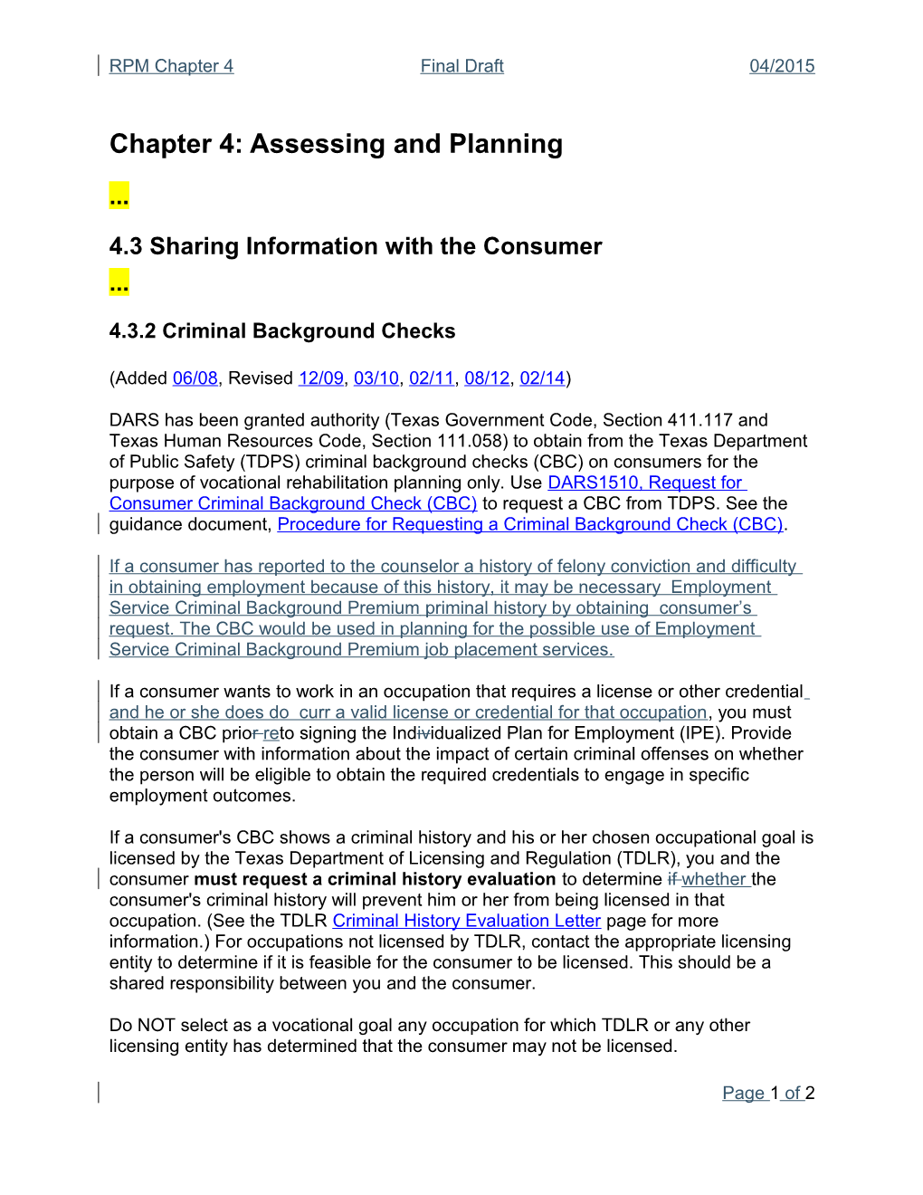 Chapter 4: Assessing and Planning