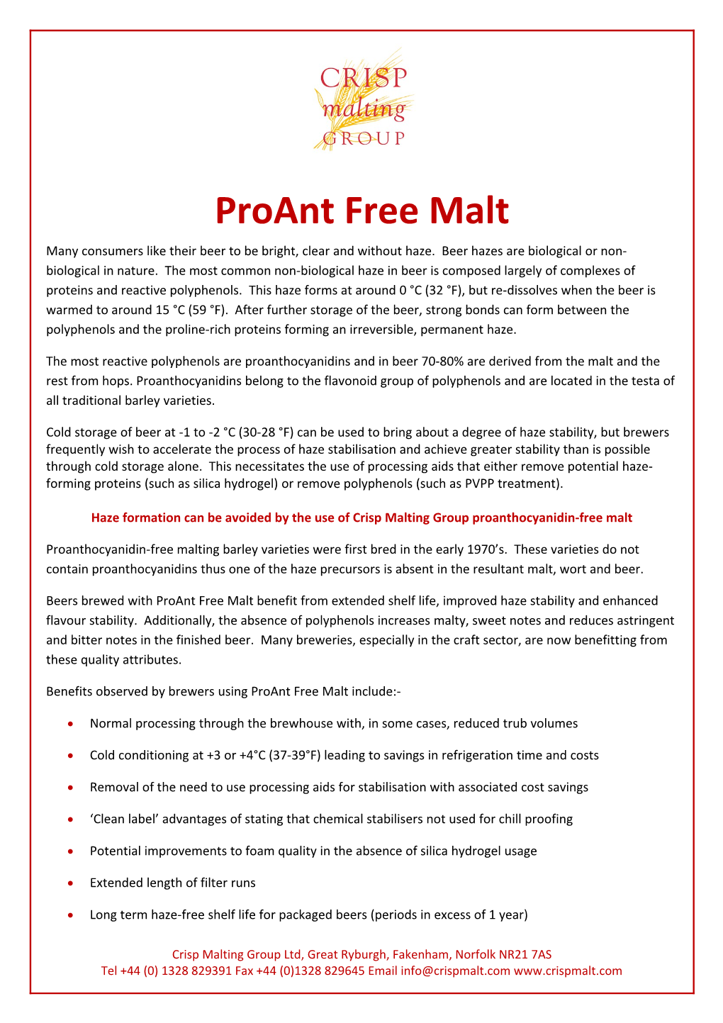 Proant Free Malt