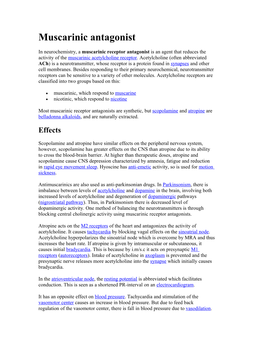 Muscarinic Antagonist