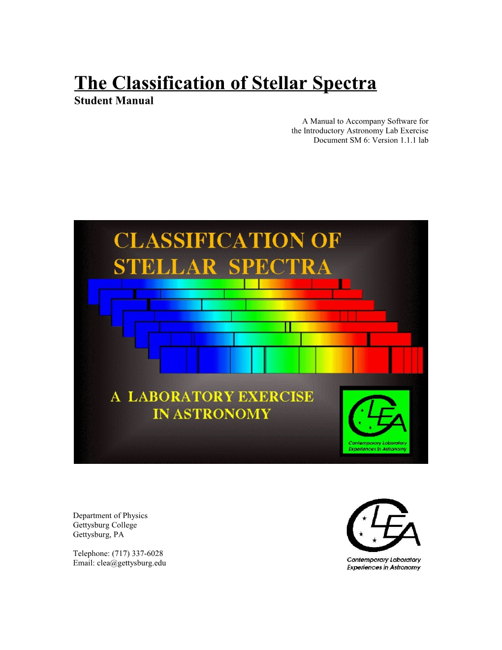 The Classification of Stellar Spectra