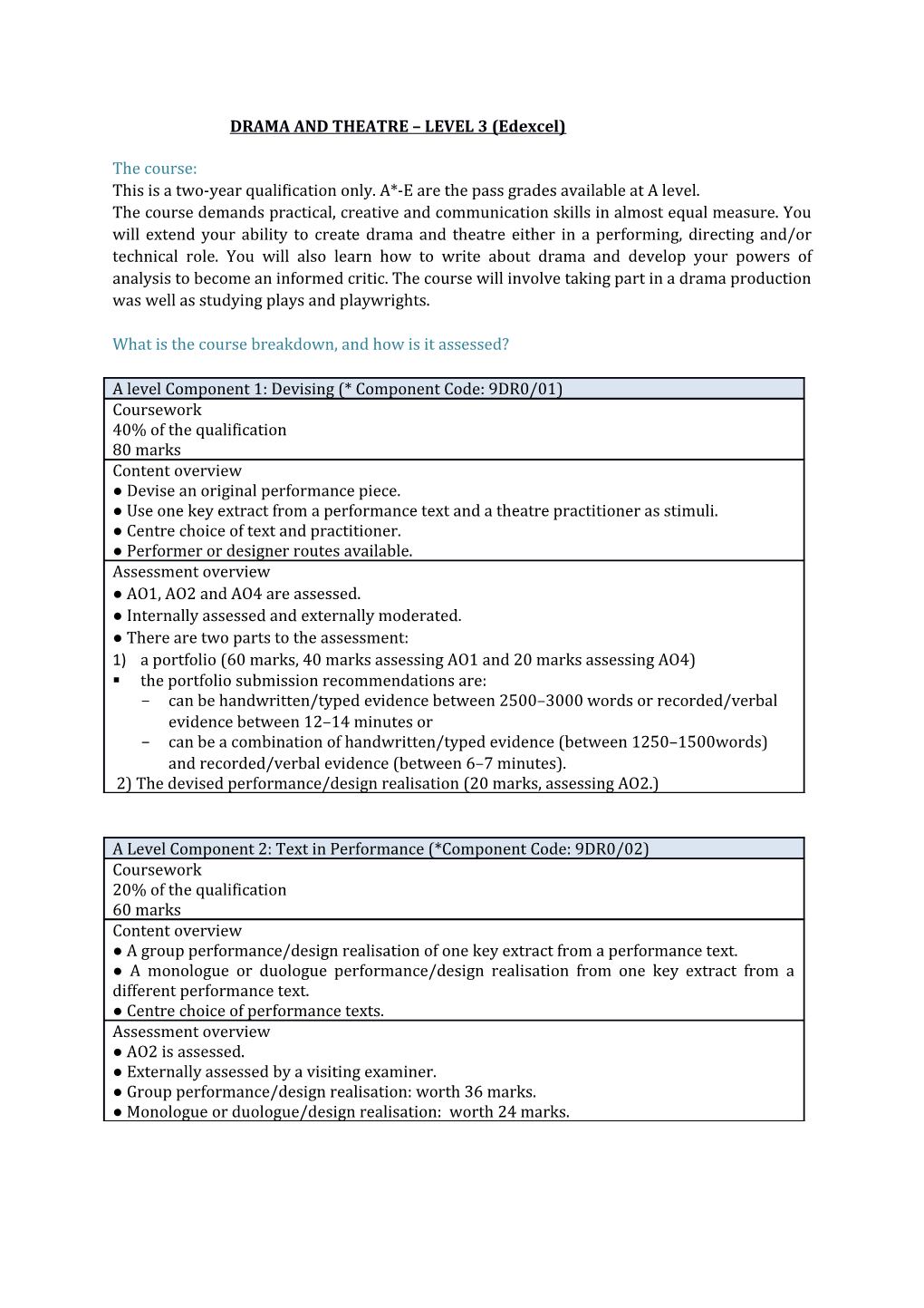 This Is a Two-Year Qualification Only. A*-E Are the Pass Grades Available at a Level