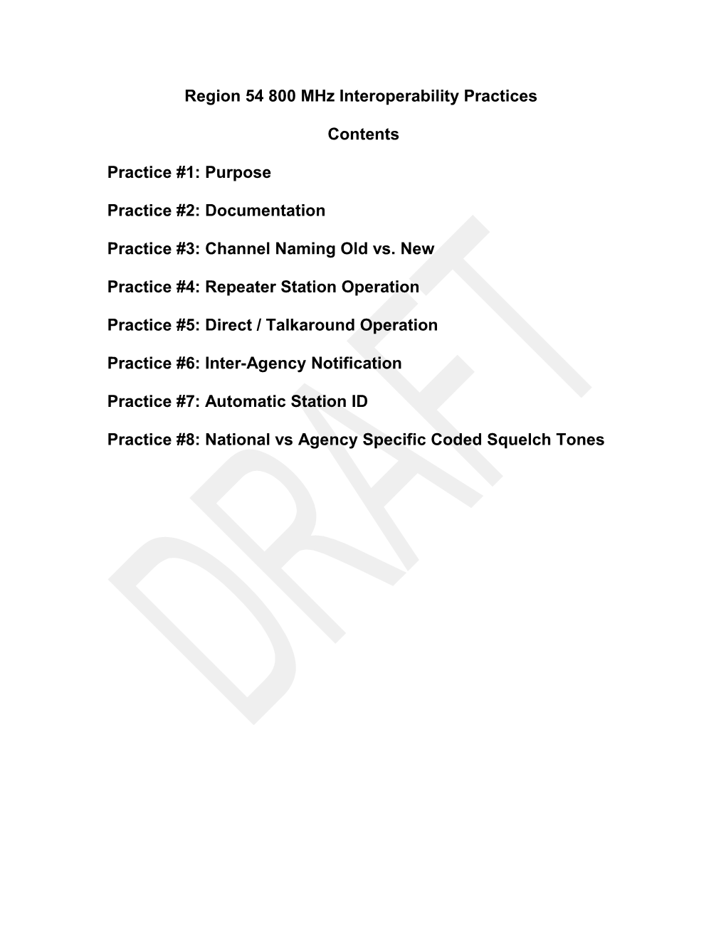 Region 54 800 Mhz Interoperability Practices