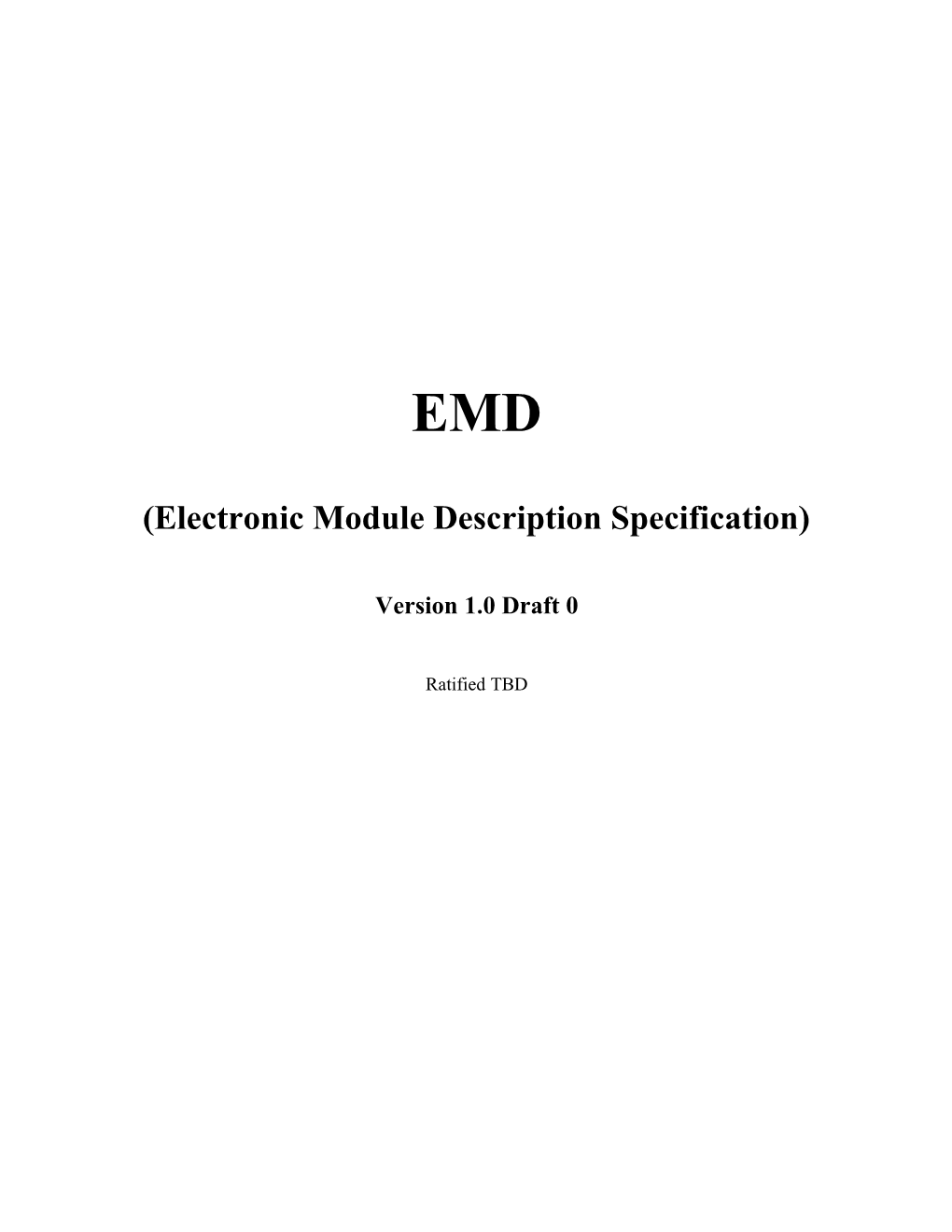 Electronic Module Description Specification