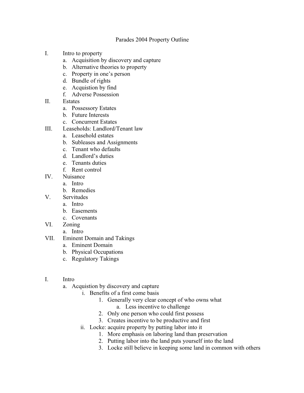 Parades 2004 Property Outline