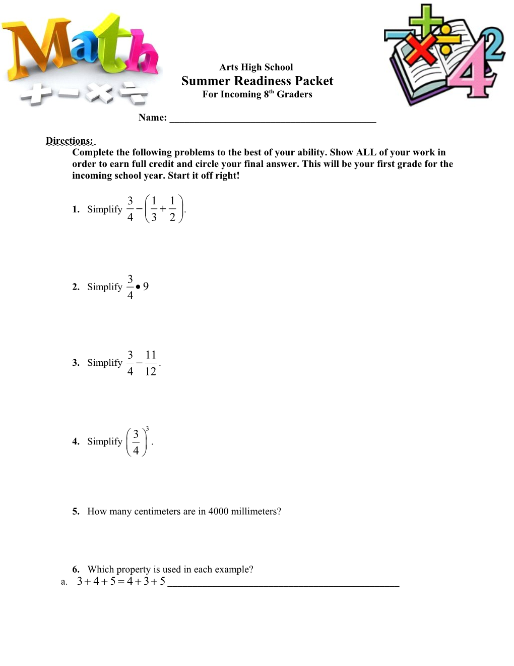 Algebra Ready & 7Th Grade Math Benchmark Practice Test 09-10 Version B