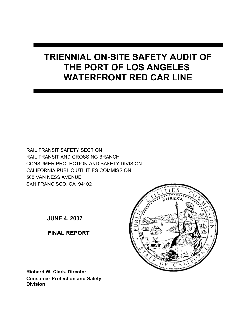 Triennial On-Site Safety Audit Of